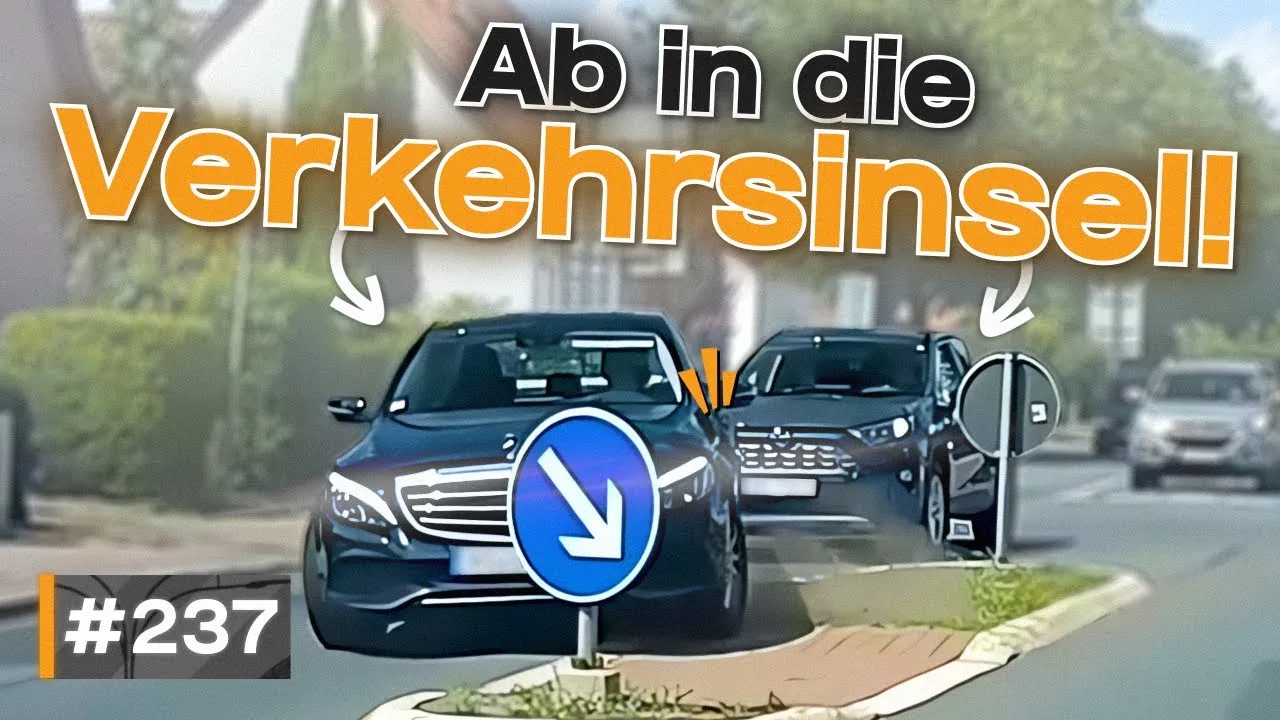 Crash devant un îlot de circulation, drame à la sortie et Kangal s’enfuit ! | #ALLEMAND #DASHCAM | #237