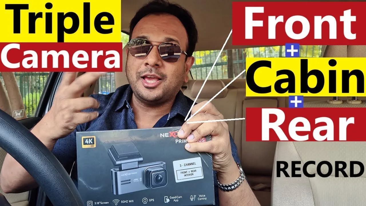 DASHCAM le plus futuriste avec 3 CAMÉRA. Avant + Arrière + Cabine RECORD