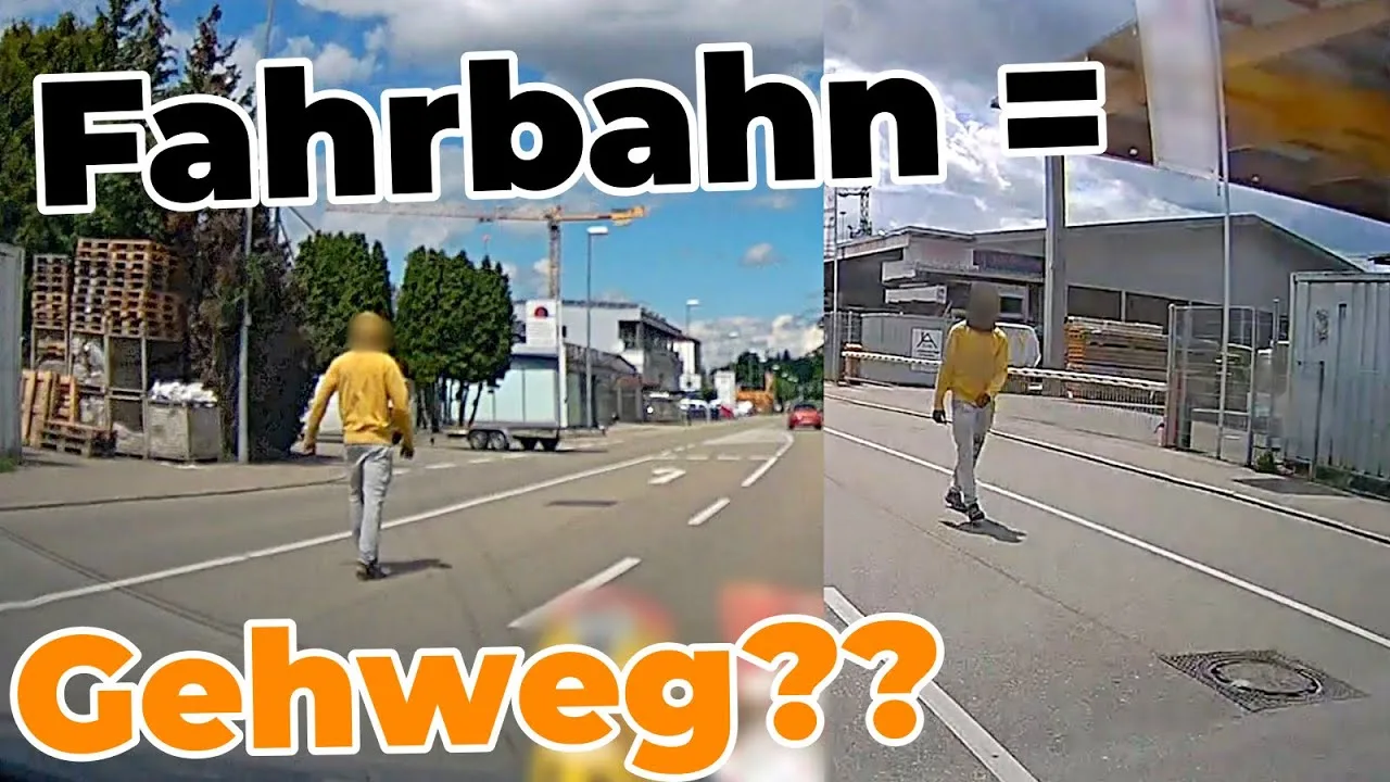 Guy s’identifie comme une voiture, contrôles de freins et manœuvres de dépassement sauvages | #GERMANDASHCAM #233