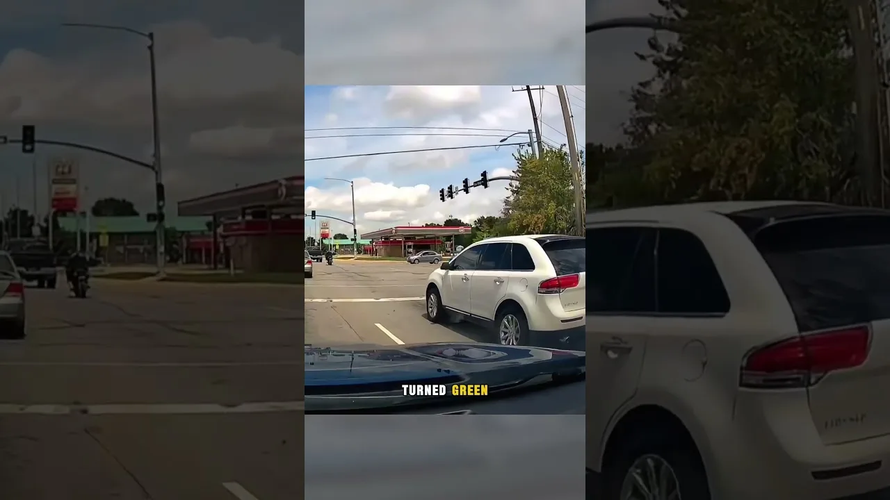 Biker Gets Sweet Karma #dashcam #usa #viralshort