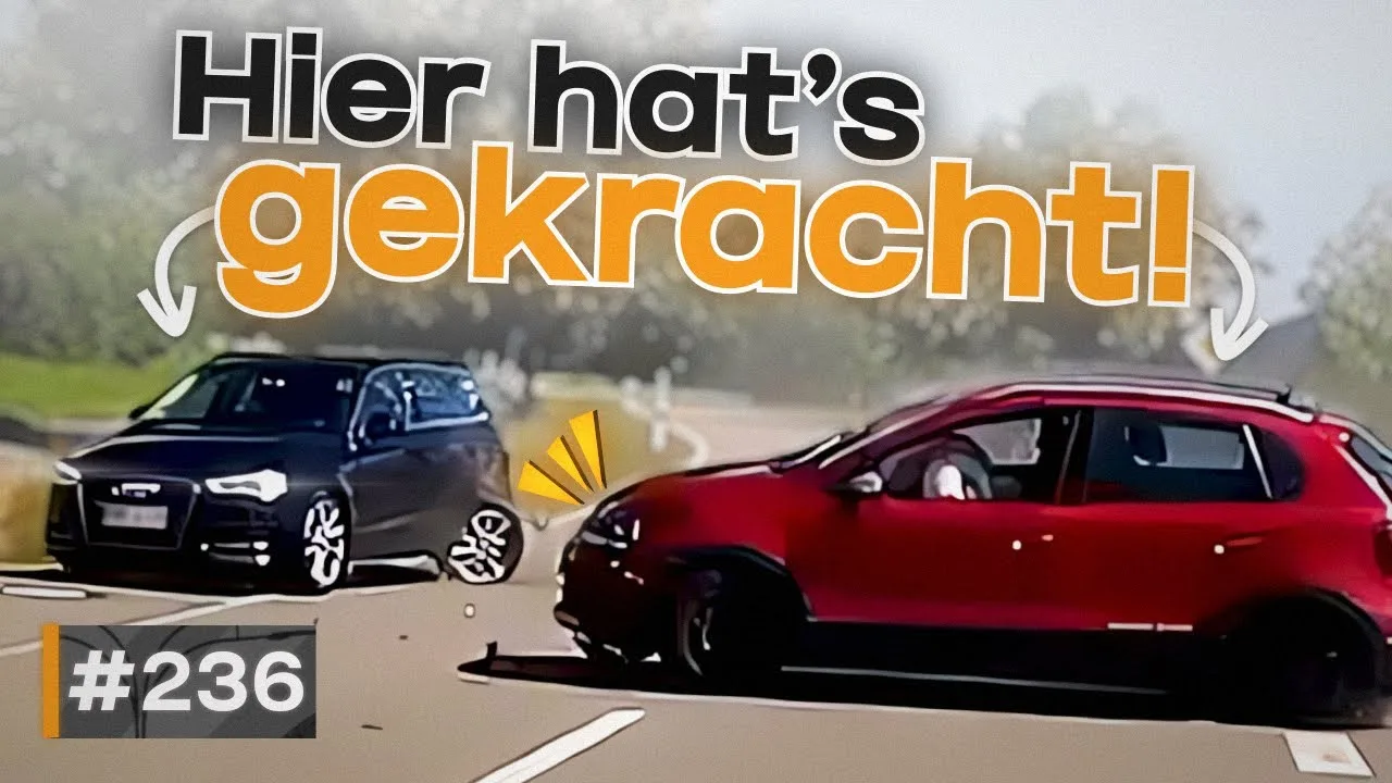 Grave accident après un virage et Audi se rapproche à plus de 200 km/h ! | #ALLEMAND #DASHCAM | #236
