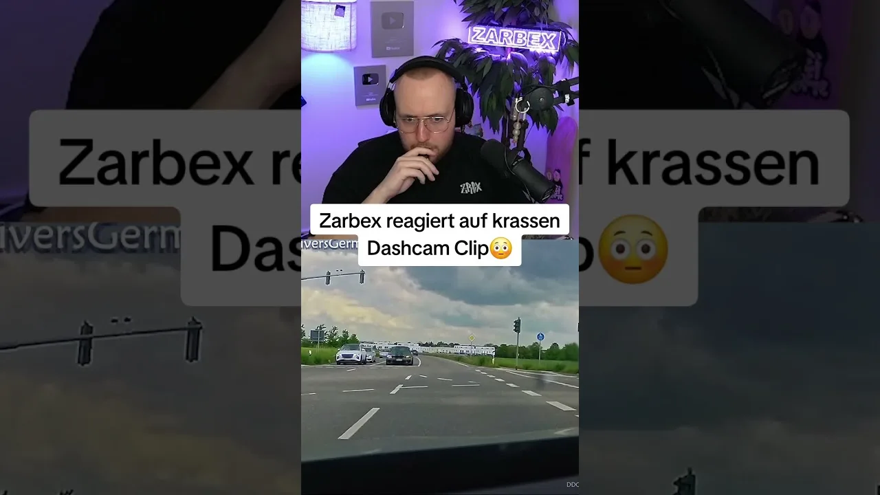 Zarbex reagiert auf krassen Dashcam Clip#zarbex #dashcam #twitchde