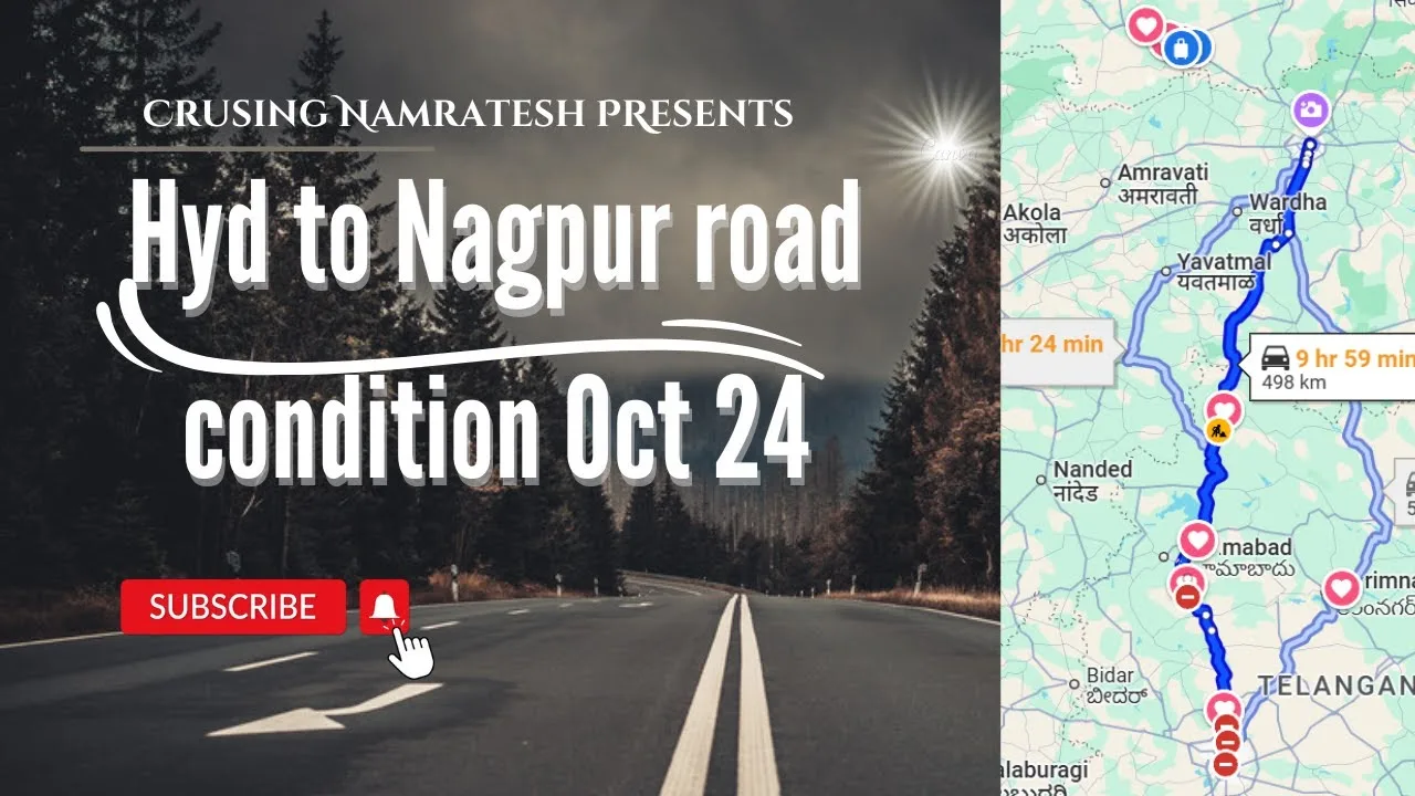 État des routes d’Hyderabad à Nagpur octobre 2024 || Caméra de tableau de bord Qubo || Tata Nexon || Route nationale 44