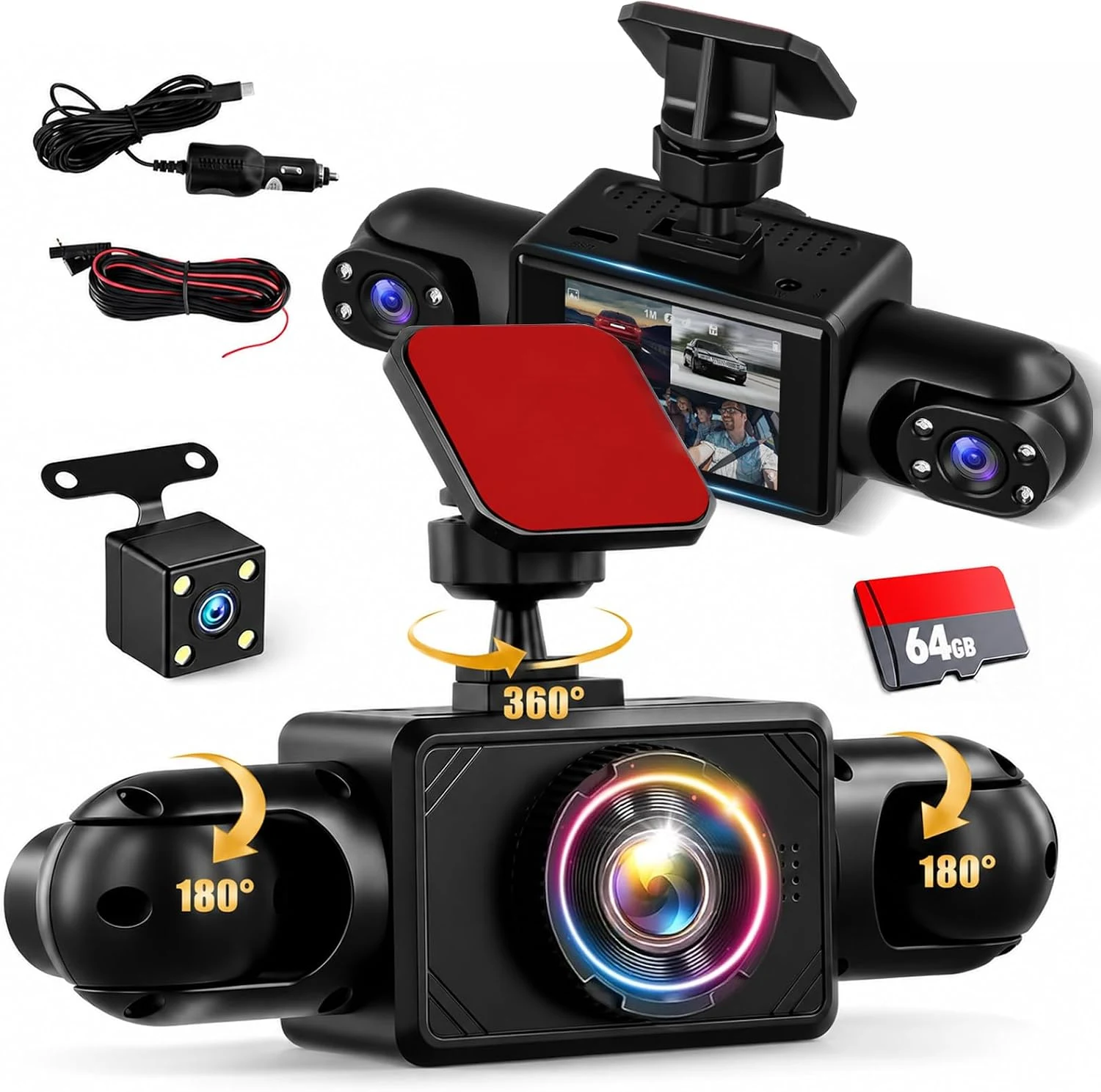 Dashcam 4 Canaux LORPHEIR