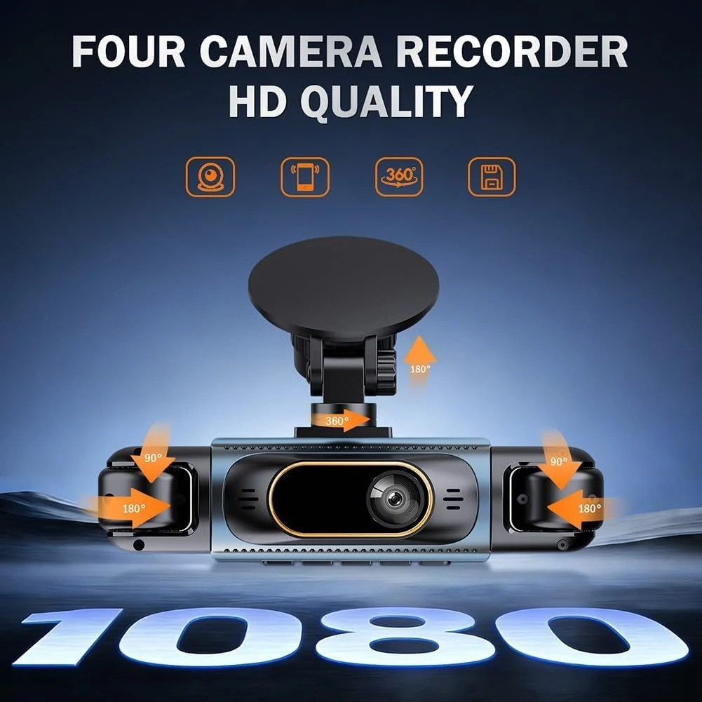 Dashcam Hoppipola 2K 4 Canaux