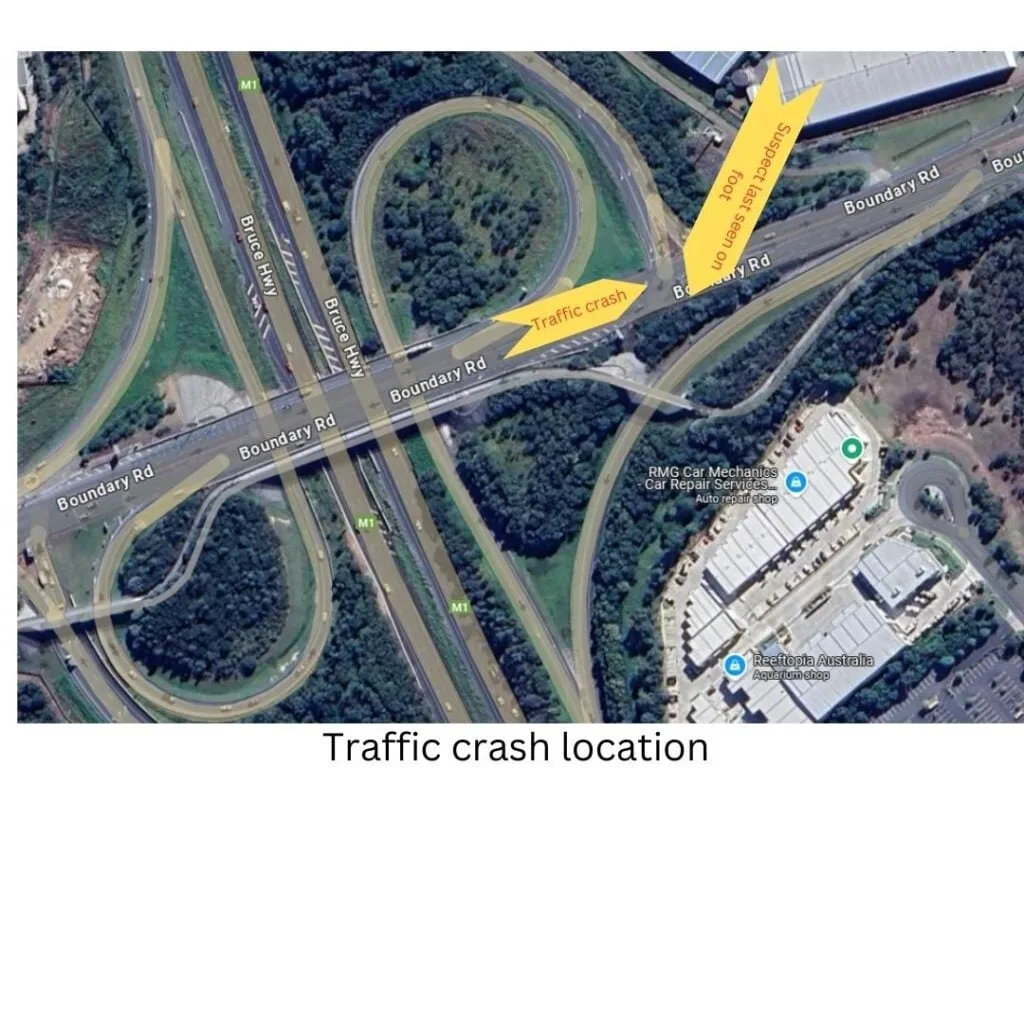 Carte indiquant le lieu de l'accident