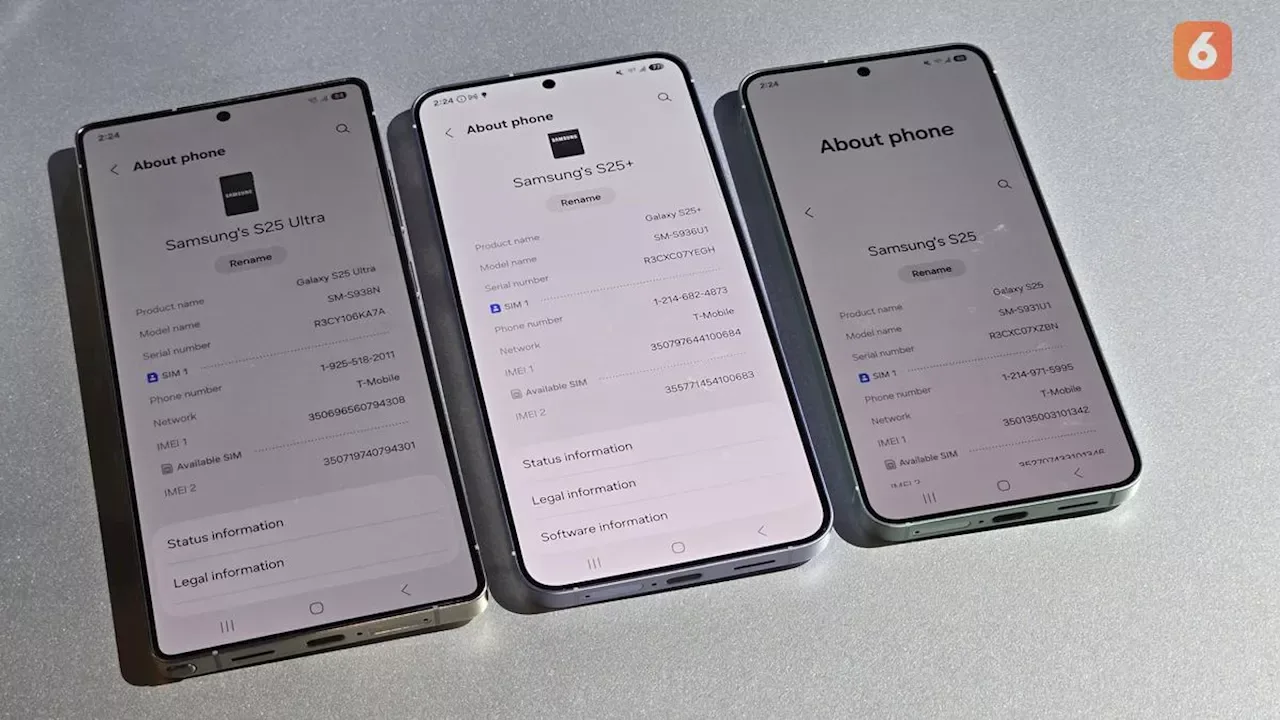 Ceci est une comparaison des spécifications du Samsung Galaxy S25, du Galaxy S25 Plus et du Galaxy S25 Ultra