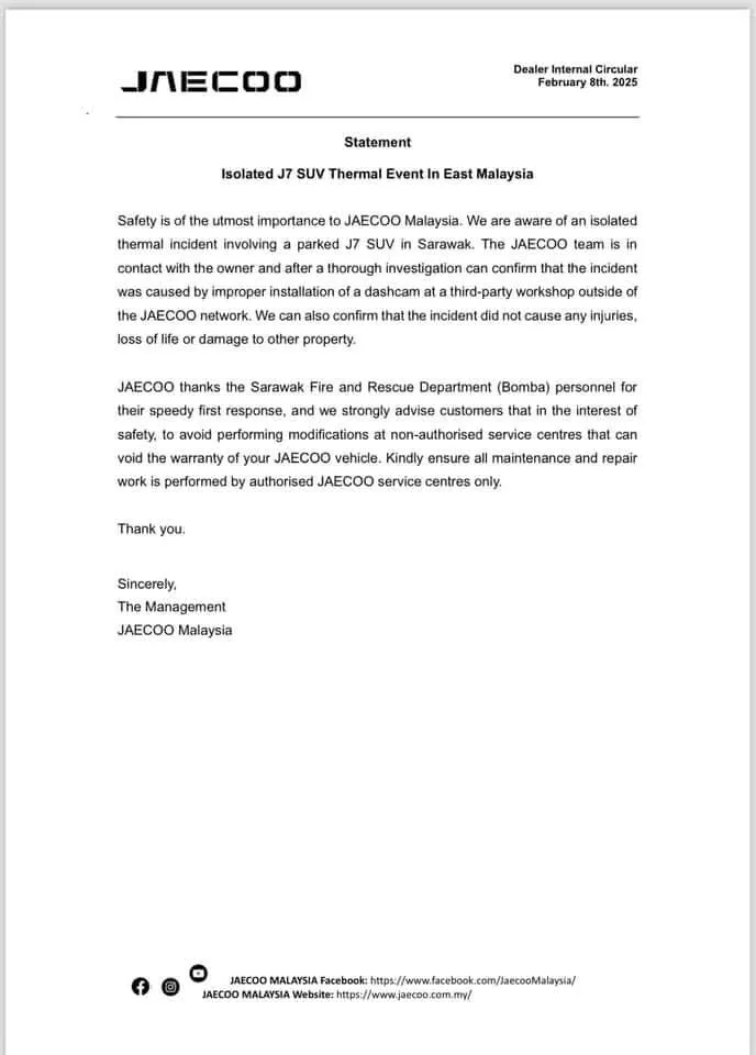 Jaecoo Malaysia J7 Fire_internal Dealer Circular Jaecoo Malaysia J7 Fire_internal Dealer Circular